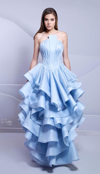 Платье Голубого Цвета Фото