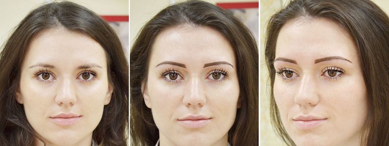 Перинатальный макияж бровей фото до и после